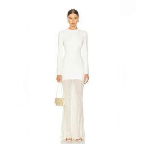 Serenade Knit Maxi Dress in Eggshell Size Small